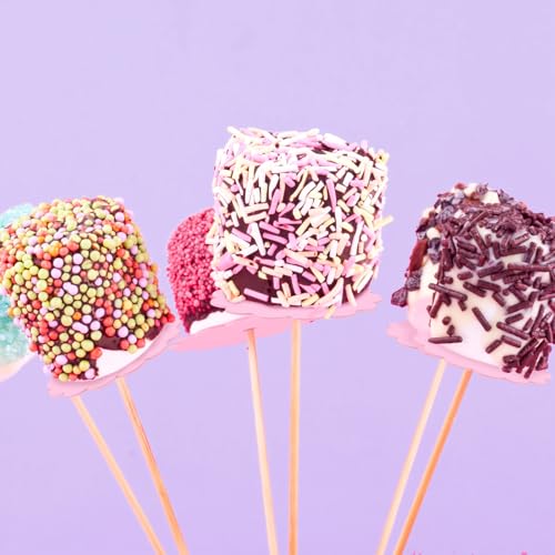 100 Pcs Scalloped Cake Pop Boards with Hole Cake Base, Pink - color: Pink