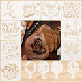 13 Pcs Bread Stencil Set, 5.5x5.5 Inch