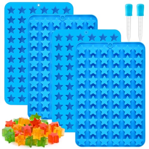 JOERSH Star Candy Molds, 240 Cavities, 4Pcs - style: Star