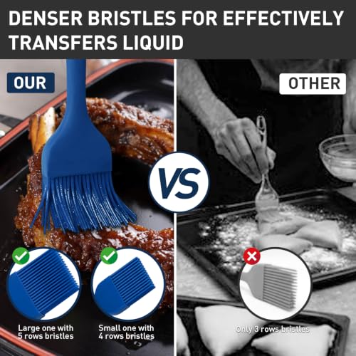 Begonia Silicone Pastry Brush (Blue) - color: Prussian Blue