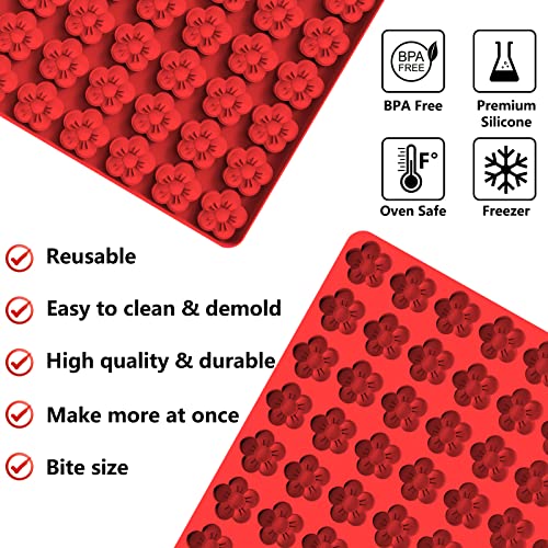 Flower Silicone Mold, Small Plum Blossom Shaped, 70 Cavities - color: Flower