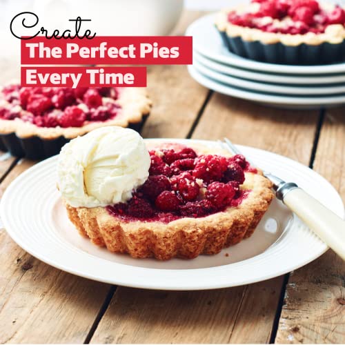 8 Pack Mini Tart Pans 4 Inch with Removable Bottom Round Nonstick Deep Quiche Pan, Heavy Duty Perfect for Baking Fruit Tarts, Quiches & Dessert - size: 4 Inch