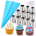 12PCS Large Piping Tips Set with Pastry Bag – for Cookie, Cake & Cupcake