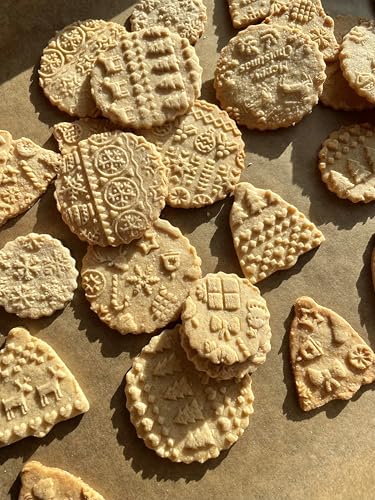 CHRISTMAS GIFTS EMBOSSING ROLLING PIN laser engraved with Christmas symbols CHRISTMAS GINGERBREAD COOKIES