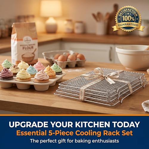 Cooling Rack Set of 2, 10" x 16" No Warp Heavy Duty Stainless Steel Baking Rack - Fits Jelly Roll Cookie Sheet Pan, Oven Safe 575°F, for Baking, Roasting & Dehydrating, Dishwasher Safe - color: Cooling rack*3