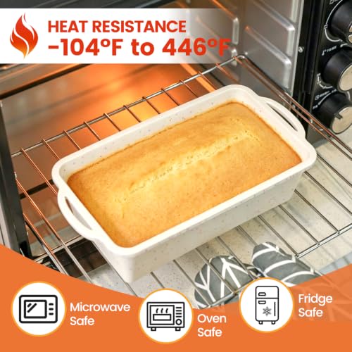 9 x 5 IN Silicone Loaf Pan, Metal Reinforced Bread Pan, 2 Pack Large Size - size: Large 9''×5'' (1-Cavity)