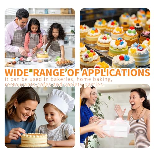 120 Pack 6 Inch Disposable Gold Round Cake Boards