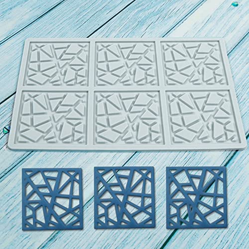 3D Hollow Geometric Silicone Mold Resin Casting Molds for Candle Soap - size: G_8.28*5.6*0.08inch