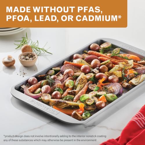 Farberware Nonstick Bakeware, Nonstick Cookie Sheet / Baking Sheet - 11 Inch x 17 Inch, Gray - size: 11" x 17" (1 piece)