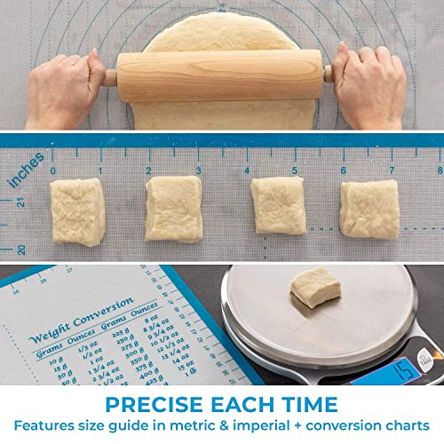 Silicone Pastry Mat XXL, Extra Large Dough Rolling Mat for Baking & Pizza