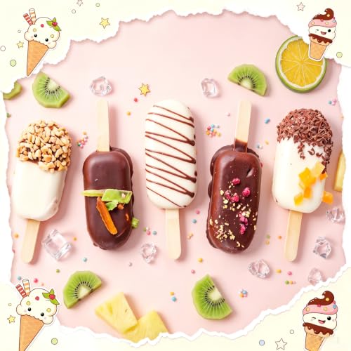 Ozera 2 Pack Popsicles Molds, Silicone Oval Cakesicles Cake Pop Molds Set - color: White