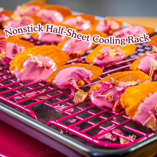 Great Jones Non Stick Wire Cooling Rack (Broccoli) – Fits Half Sheet - color: Broccoli, size: Big Chill (16.9" x 11.4")
