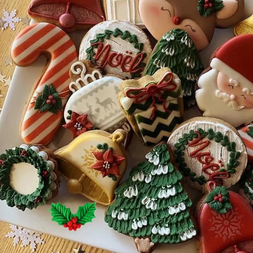 Christmas Holly Leaves Silicone Mold Leaf Fondant Mold - color: Style C