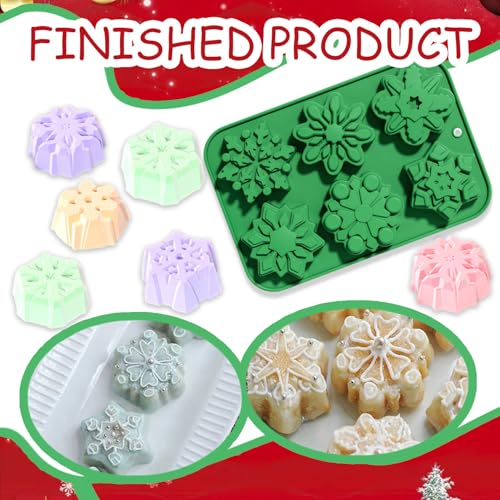 1 Pcs Snowflakes Shape Chocolate Molds Christmas Silicone Molds - color: Styl 4