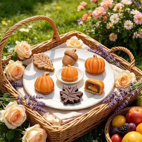 2PCS Fall Thanksgiving Silicone Molds for Chocolate, Candy, Jelly, Craft - color: Blue(18 Cavity)-R0268