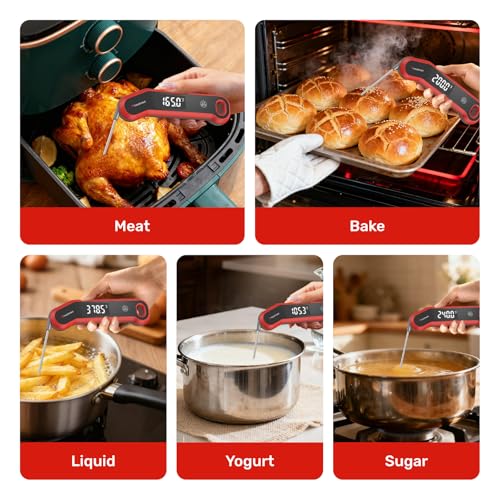 0.5 Sec Instant Read Meat Thermometer Digital, ±0.5℉ Accuracy