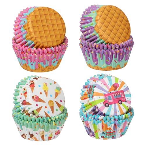 Summer Cupcake Liners, 200PCS Ice Cream Cupcake Liners - style: Ice Cream