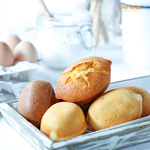 CHEFMADE Muffin Cake pan, 6-Cavity Non-Stick Lemon-Shaped Bakeware for Oven Baking (Champagne Gold) - size: 02 - 6 Cups