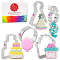 Ann Clark Birthday Cookie Cutter Set of 5, Made in USA