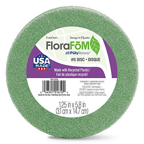 FloraCraft FloraFōM Disc 1.25 Inch x 5.8 Inch Green - size: 1.25" x 5.8", style: STYRO DISCS