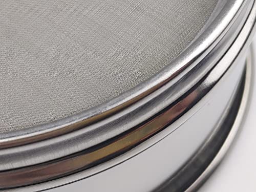 LABALPHA 120 Mesh Lab Sieves, Test Sieve #120 Mesh, 4'' Diameter, 304 Stainless Steel Wire Cloth (0.125mm) - size: 120 mesh (0.125mm)