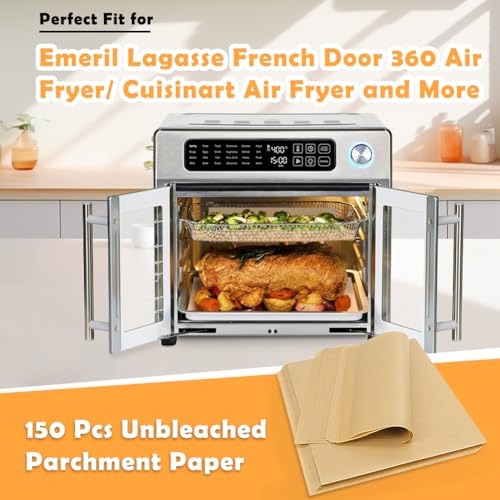 YQL 10x12 Inch Air Fryer Liners, 150PCS Unbleached Parchment Paper - size: 10x12 Inch