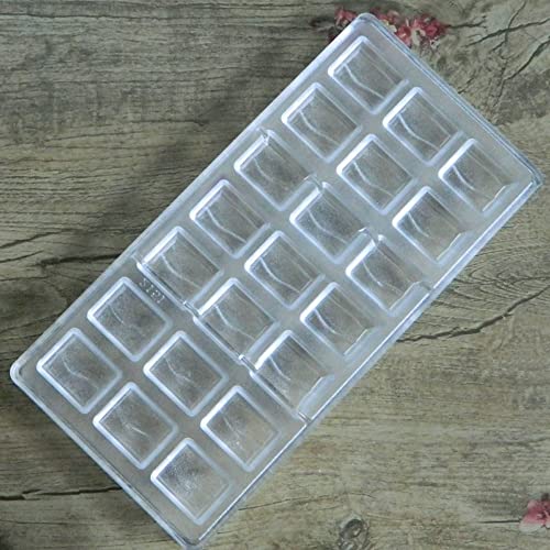 Grainrain Plastic Chocolate Molds Wavy Candy Molds Plastic Polycarbonate Chocolate Molds Clear Hard DIY Pastry Baking Tool (S5-19376) - color: S5-19376