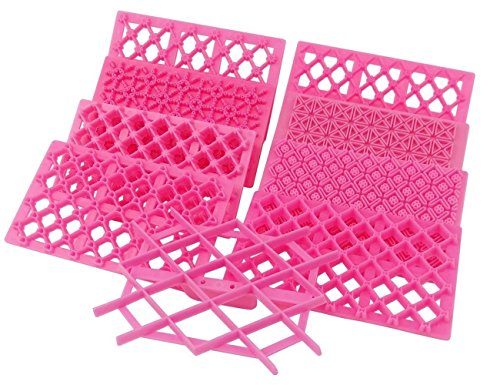 Mity rain Cake Fondant Embossing Mould - 9 Pack - style: Lace