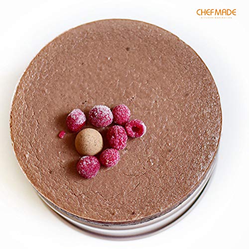 CHEFMADE Round Cake Pan, 8-Inch with Removable Loose Bottom Non-Stick Chiffon Bakeware for Oven and Instant Pot Baking (Champagne Gold)