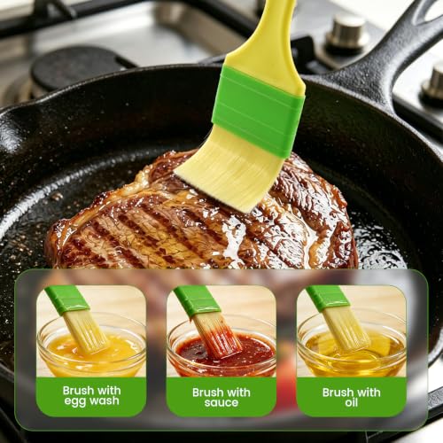 4Pcs Natural Wool Pastry Brush Basting Brush Kitchen Brush (S/M/L)