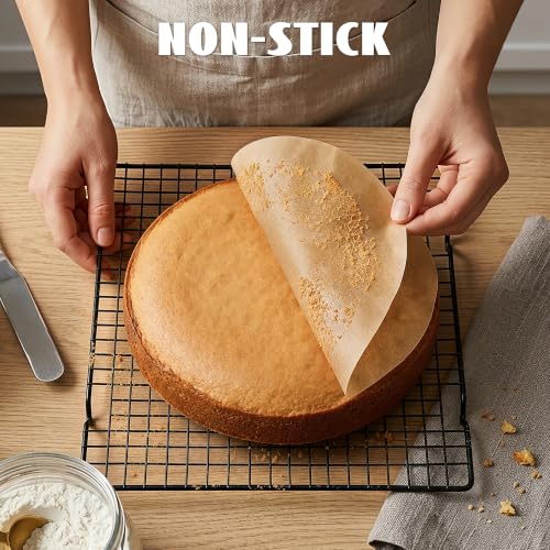 SMARTAKE 7 Inches Round Parchment Paper Baking Sheets, Non-Stick, 200Pcs - size: 7 Inches-200