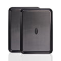 Baker's Secret Baking Sheet Pan Set, 2x Cookie Sheets for Oven 13.8x10', Diamond Texture Premium Air Flow Circulation, Baking Trays, Extra Thick 0.6mm Diamond Base PFOA, PFOS, PTFE and PFAS free - color: Black, size: 2 Pack Quarter Sheet