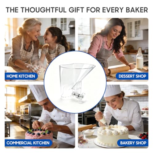 KingofKings Flour Funnel for Kitchen Aid Accessories and Attachments - color: Clear