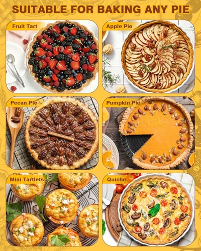 PLANTIONAL Baking Ceramic Pie Weights, Natural Stoneware For Pie Crusts - color: Green