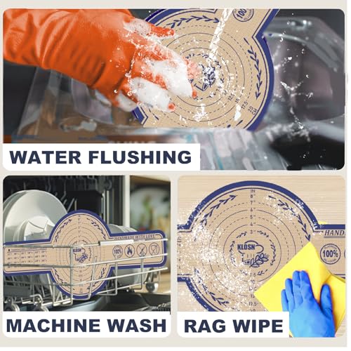 Silicone Bread Sling for Dutch Oven, 2 Pack (6" Oval & 8" Round) – Non-Stick & 500°F Heat Resistant Sourdough Mat, Easy to Clean, Reusable Food-Grade Sourdough Sling – Fits 3–5 qt Dutch Ovens - color: Blue, size: M +S