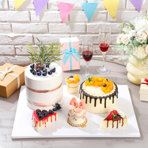 Affrolling 10 Pack Full Sheet Rectangle Cake Drum 1/2 Inch Thick Cake Board - color: White, size: 18.5 x 26 Inch Full Sheet