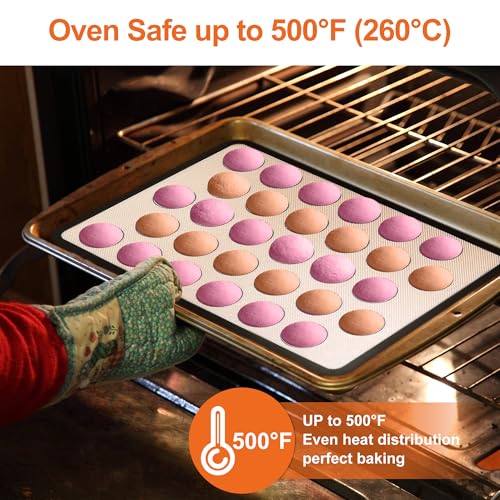 HOOMIL Macaron Silicone Baking Mats, 18 x 13 Inch, 2-Pack - size: 18" x 13"