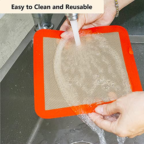AMYONE Square Silicone Baking Mats for 9 Inch Baking Pan, Platinum, 2PCS - size: 9"L x 9"W