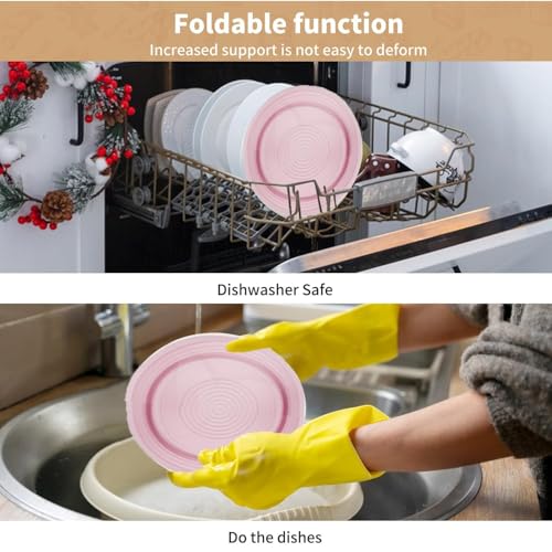 Banneton Bread Proofing Baskets,Silicone Sourdough Bread Baking Supplies, Bread Proofing Baskets for Sourdough, 9" Round Collapsible Sourdough Baking Basket (Pink) - color: Pink Round