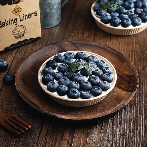 Bake Choice 200pcs Paper Mini Tart Pans, 4 Inch Mini Pie Tins, Disposable - style: Pack of 200