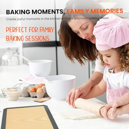 Silicone Baking Mat 2 Pack, Half Sheet 16.5 x 11.6, Non-Stick Liner for Oven - size: 2 Half Sheets