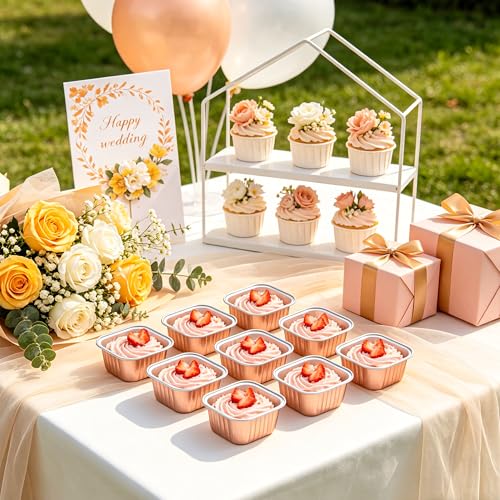 Halloween Cake Pan, Champagne 50 Pack for Dessert Tables - color: Champagne, size: 5 oz