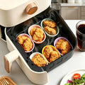 Oval Silicone Baking Cups for Air Fryer and Bento Reusable Cupcake Liners 8-Pack Small Nonstick Muffin Molds Mini Loaf Pans Pink Purple