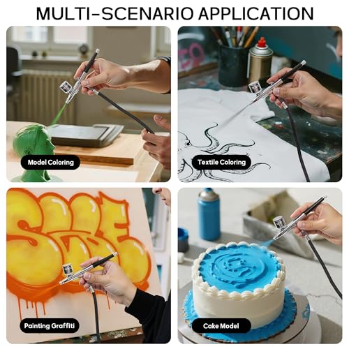Colima Airbrush Gun Kit Dual-Action Gravity Feed Airbrush with 0.3mm Tip - color: Beginners Dual-Action Airbrush Kit