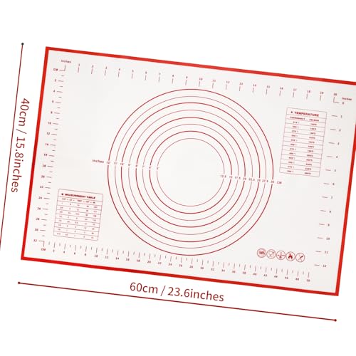 Silicone Baking Mat Large 23.6x15.8 Inch Non-Stick for Rolling