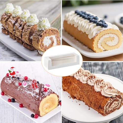 Ocmoiy Roll Cake Boxes with Window, 12x4x3.5 Inches, 24 Pack