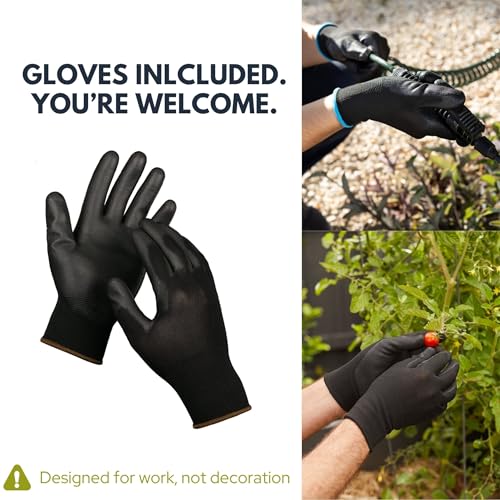Soil Sifter, 1/4-inch Compact Galvanized Garden Sieve with Gloves - size: 1/4 inch
