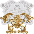 Lingzhi Baroque Fondant Molds Curlicues Scroll Lace Silicone Molds - color: Style N
