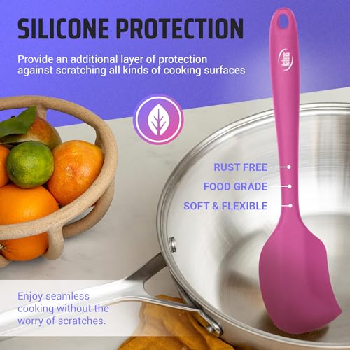 Kaluns 24 Pcs Silicone Cooking Utensils Set - Can Opener, Masher, Turner, Spatula, 446F Heat Resistant, Non-Stick, Premium Silicone & Stainless Steel - color: Mixed Colors