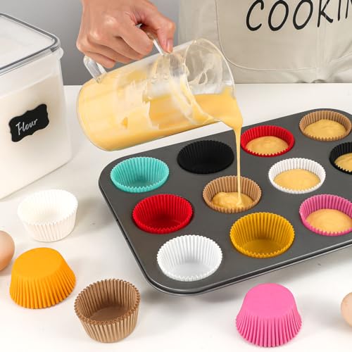 Caperci Standard Cupcake Liners for Baking Paper Muffin Liners Cups 200pcs - color: Natural